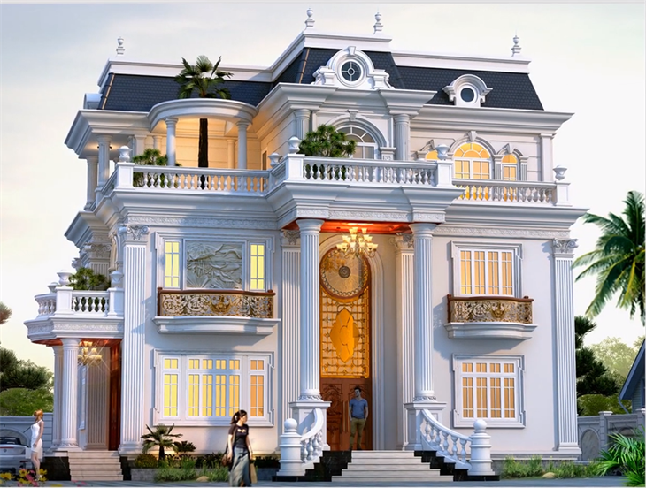 Thiết kế nhà phong cách tân cổ điển.